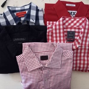 Zara,Gap,H&M Men's slim fit long sleeve dress shirts  Bundle sz Small